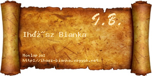 Ihász Bianka névjegykártya
