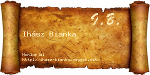 Ihász Bianka névjegykártya